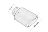 Exhaust Tip 89mm enter 63mm Carbon Gloss