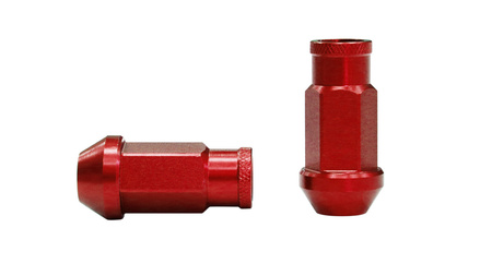 Wheel Lug Nuts Alu M12x1.25 50mm Red