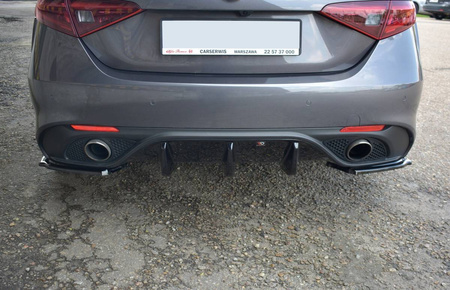 Diffuser Alfa Romeo Giulia Veloce Rear Valance Gloss Black