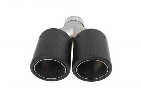 Końcówka tłumika 114mmx2 wejście 76mm Carbon Mat