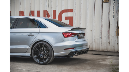 Splitter Audi S3 8V Facelift Tył Boczne v.2 Gloss Black