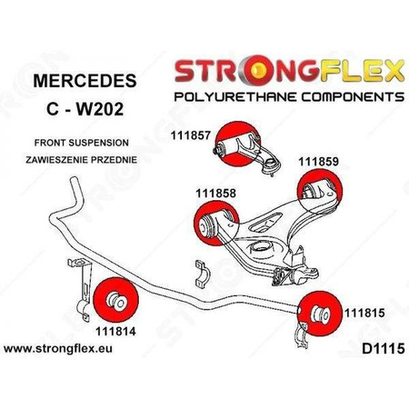 Front lower arm - front / rear bush