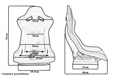 Racing seat RAPID Bride Velvet Black Grey