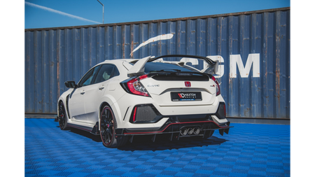 Diffuser Honda Civic X Type-R Rear Valance + Flaps Black-Red Racing Durability