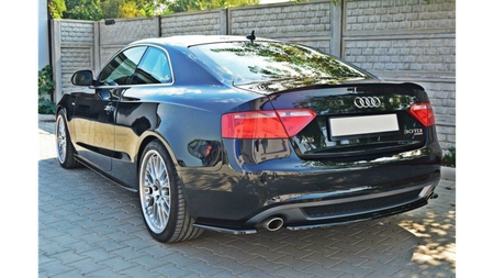 Splitter Audi A5 8T S-Line Tył Środkowy Bez Dyfuzora Gloss Black