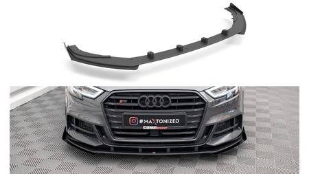 Splitter Audi A3 8V Facelift S-Line Front Pro v.1 + flaps Black