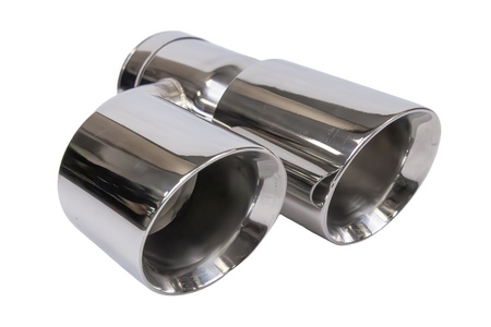 Exhaust Tip 89mmx2 enter 76mm Polished Set