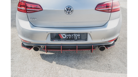 Splitter Volkswagen Golf 7 GTI Rear Side Racing Durability v.2 Red