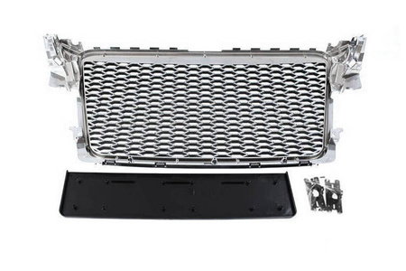 Grill Audi A4 B8 RS-Style Chrome-Black PDC