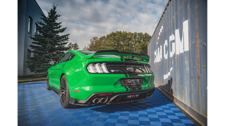 Splitter Ford Mustang VI GT Facelift Rear Side v.1 + Flaps Gloss Black