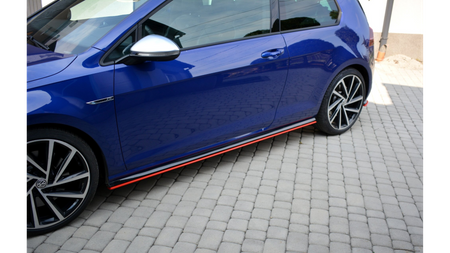 Diffuser Volkswagen Golf 7 Facelift R Side Skirts v.2 Red