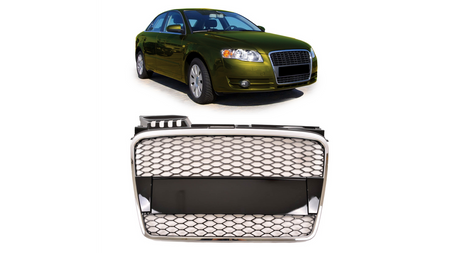 Grill Audi A4 B7 Chrome & Gloss Black