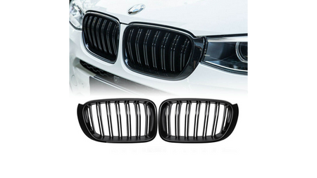 Grill BMW X3 F25 X4 F26 Facelift podwójne żeberka Gloss Black