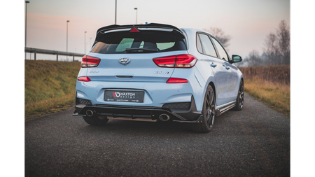 Splitter Hyundai I30 III N Tył Boczne v.7 + Flaps Gloss Black