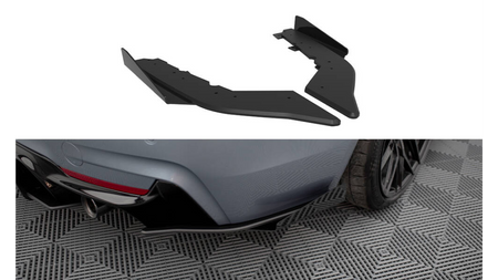 Splitter BMW 4 F32 M-Pack Rear Side Street Pro Black + Gloss Flaps