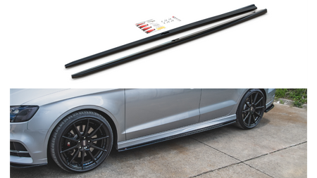 Diffuser Audi A3 8V Facelift S-Line Side Skirts v.2 Gloss Black