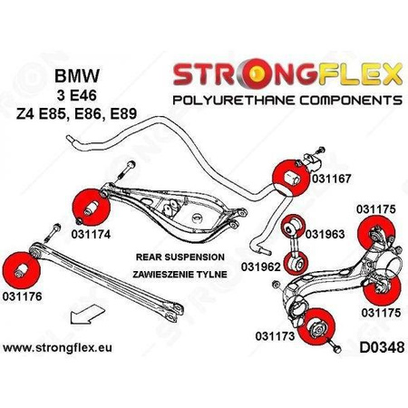 Tuleja łącznika stabilizatora tylnego na stabilizator SPORT