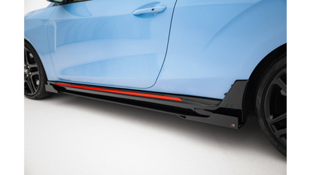 Side Skirts Hyundai Veloster N Mk2 Street Pro Black + Gloss Flaps