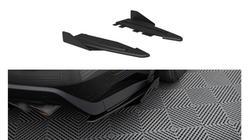 Splitter Ford Mustang VI GT Rear Side Street Pro Black-Red + Gloss Flaps