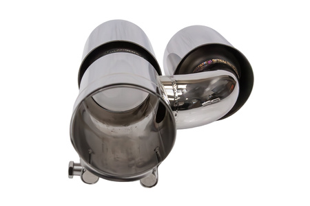Exhaust Tip 89mmx2 enter 76mm Polished Set