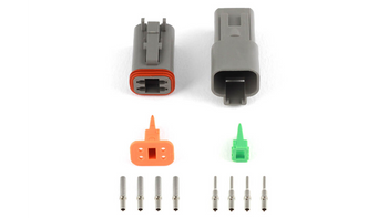 Set of plugs and pins matching Deutsch DT-4 connectors (DT06-4S + DT04-4P) - (13 Amps)