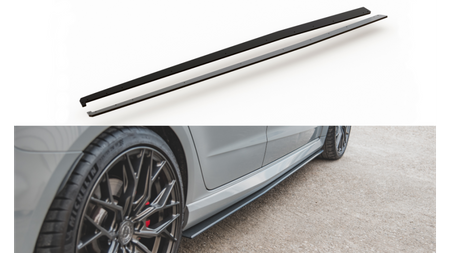 Diffuser Audi RS3 8V Sportback Side Skirts Racing Black-Red