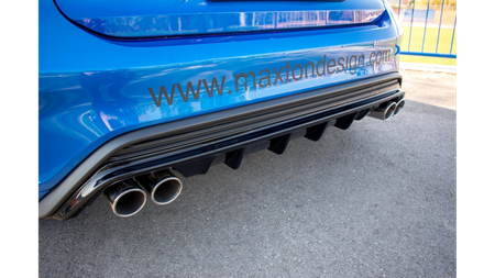 Diffuser Ford Focus IV ST-line \ Wielowahaczowe Rear with exhaust Gloss Black