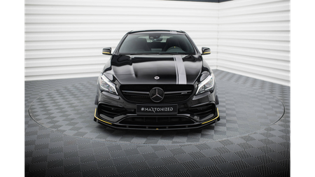 Splitter Mercedes-Benz CLA 45 Aero C117 Facelift Front Pro + flaps Black