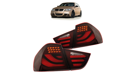 Lampy BMW 3 E90 Facelift Tył LED Red-Smoke