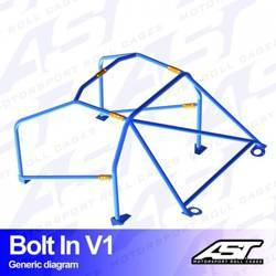 Roll Cage PEUGEOT 407 Coupe (6C/J ) 2-doors Coupe BOLT IN V1