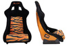 Fotel sportowy SLIDE KS2 Premium Orange Black & Grafic Tiger Welur Orange Glitter