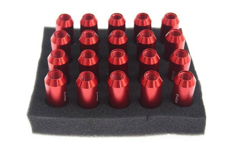 Wheel lug nuts JBR 60mm M12 x1,5 Red