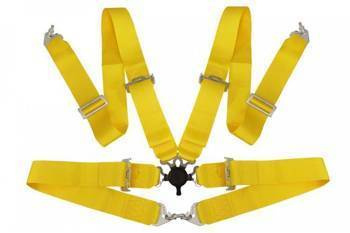 Racing seat belts 4p 3" Yellow - Quick