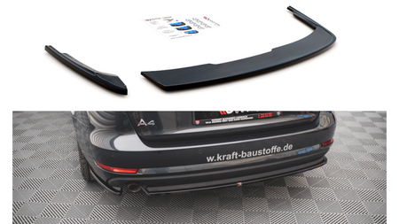 Splitter Audi A4 B9 Avant Tył Boczne Gloss Black