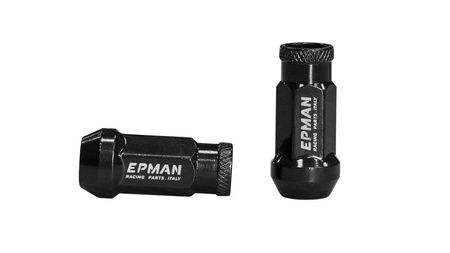 Wheel lug nuts Epman JDM Steel M12x1.25 Cone Black 