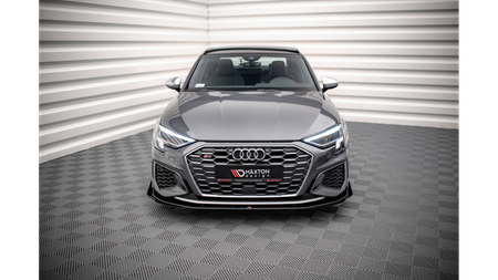 Splitter Audi A3 8Y S-Line Przód Pro v.1 + flaps Black-Red