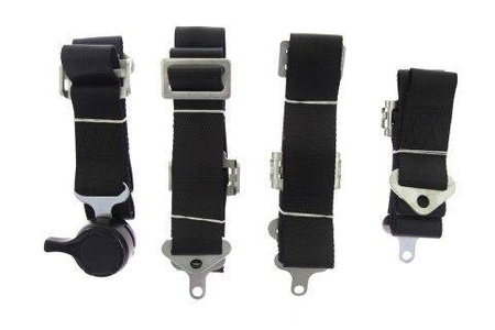 Racing seat belts 4p 2" Black - Quick