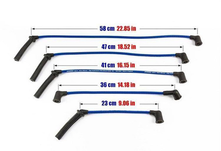 Przewody zapłonowe PowerTEC SAAB 9-3 2.0 2.3L 98-99 Niebieskie
