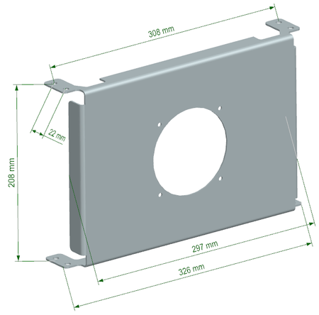 Cooling Plate TurboWorks for 25 rows Oil Cooler and 4 inch fan Dual