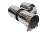 Exhaust Tip 89mmx2 enter 76mm Polished Set