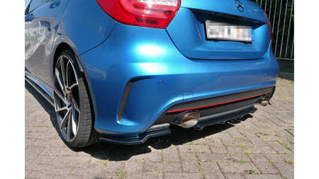 Splitter Mercedes-Benz A W176 AMG-LINE Tył Środkowy z Dyfuzorem Gloss Black