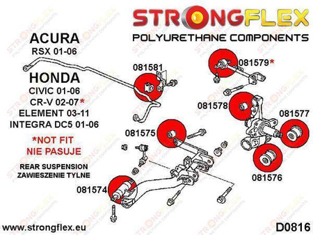 Tuleja wahacza tylnego dolnego przednia