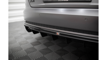 Diffuser Audi A4 S-line B9 Rear Valance Version with single exhaust tips