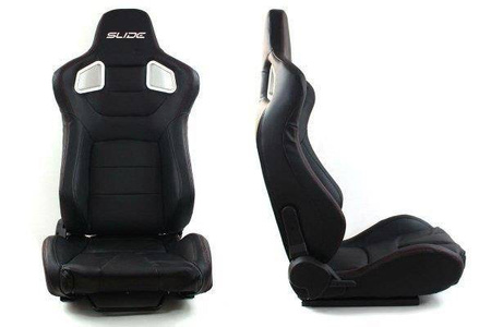 Racing seat SLIDE BLACK PVC