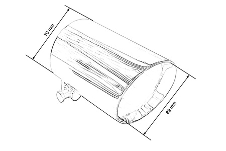 Exhaust Tip 89mm enter 70mm Polished