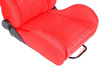 Fotel sportowy K700 Welur Bride Czerwony