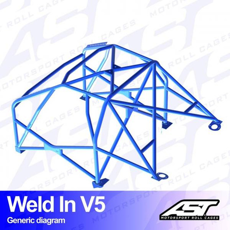 Klatka bezpieczeństwa AUDI A4 / S4 (B5) 4-drzwiowa Sedan FWD spawana w V5