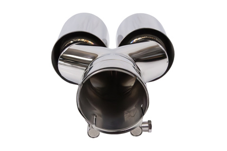 Exhaust 89mmx2 Inlet 76mm Polished Set