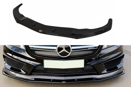 FRONT SPLITTER v.2 MERCEDES CLA 45 AMG C117 (PREFACE) - Gloss Black