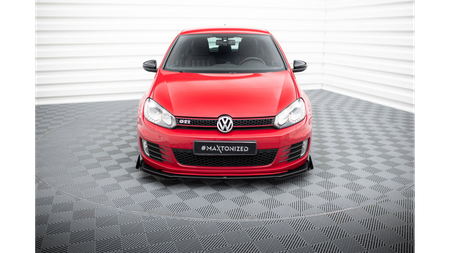 Splitter Volkswagen Golf VI GTI przód Racing Durability v.3 + flaps Black-Red